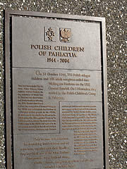 Polish Children Commemorative Plaque